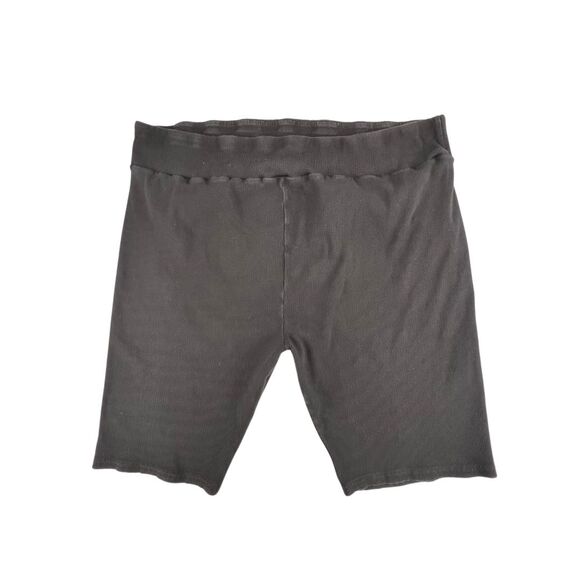 Time And Tru Shorts 4X Black Ribbed Knit Elastic Waist Lounge Casual Bike Shorts - Picture 1 of 9